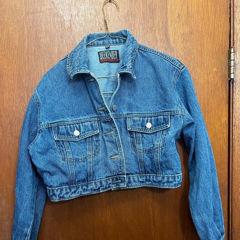 Weekender cropped denim jacket VTG size M